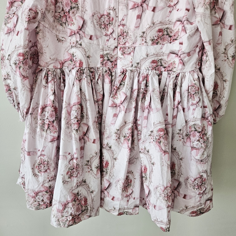 Selkie Secret Lover Bowery Bow & Bouquet Mini Dress Size 1X - Picture 8 of 9